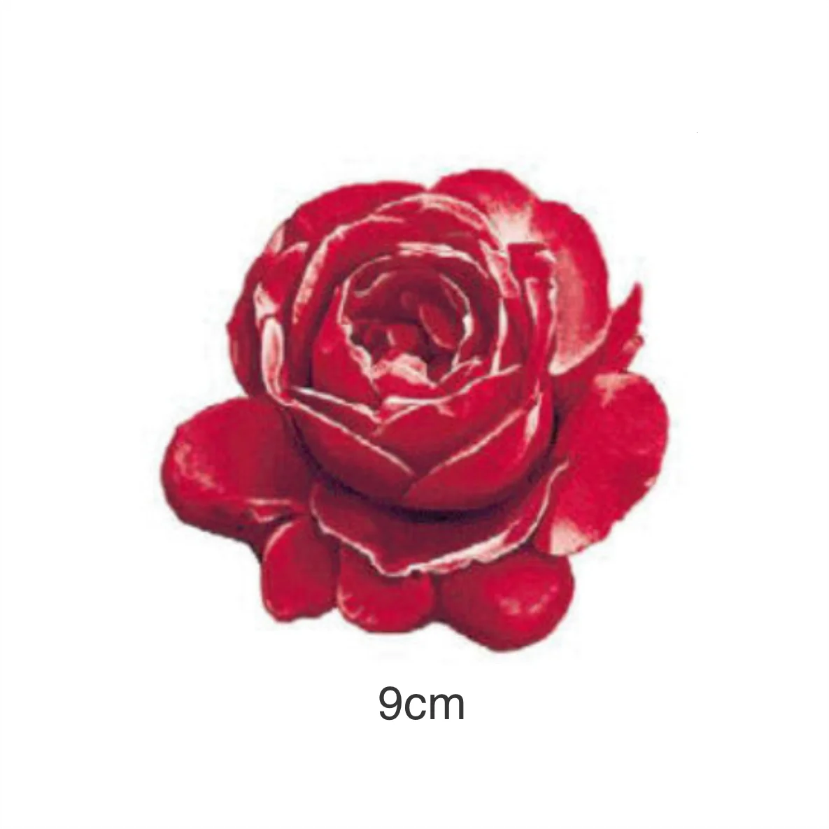 Decalques Rosa Vermelha - 9cm