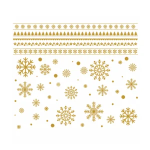 Decalques Flocos de Neve - Dourado que Imita Ouro