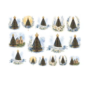 Decalques Nossa Senhora Aparecida - Aquarela